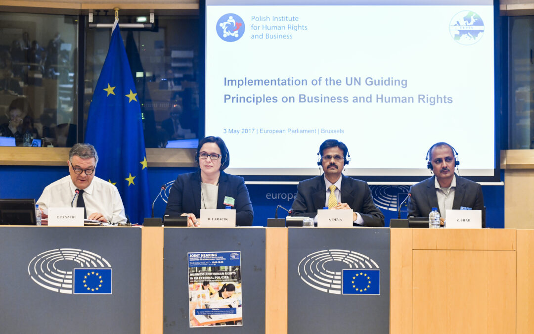 Prezentacja analizy nt.&nbsp;wdrażania Wytycznych ONZ w&nbsp;Parlamencie Europejskim