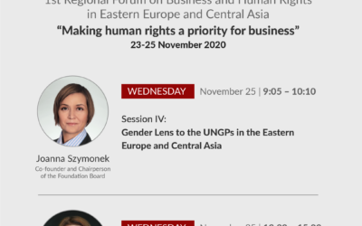 PIHRB na&nbsp;1st Regional Forum on&nbsp;Business and Human Rights in&nbsp;Eastern Europe and Central Asia