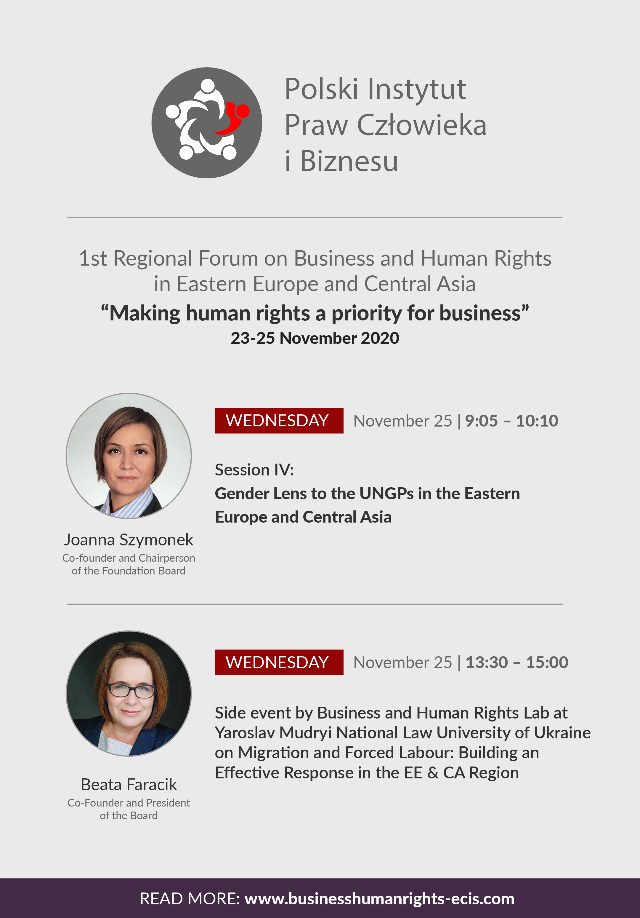 Polski Instytut Praw Człowieka i Biznesu | PIHRB na&nbsp;1st Regional Forum on&nbsp;Business and Human Rights in&nbsp;Eastern Europe and Central Asia