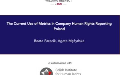 Raport „The Current Use of Metrics  in&nbsp;Company Human Rights Reporting  in&nbsp;Poland”