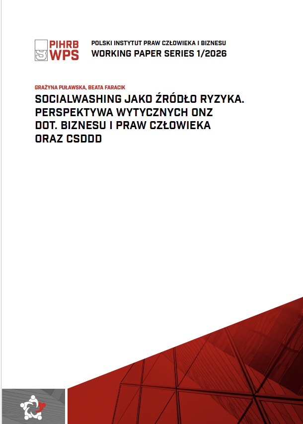 Polski Instytut Praw Człowieka i Biznesu | Publikacje PIHRB - Socialwashing